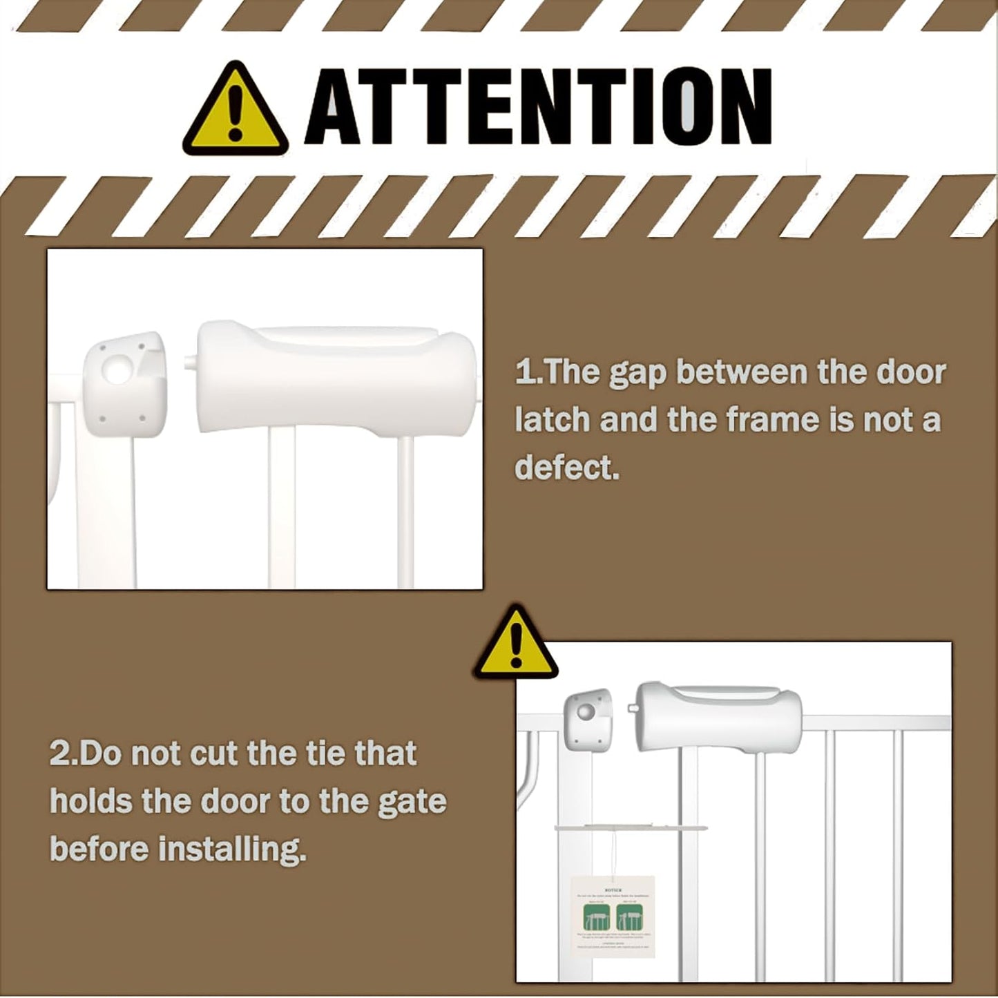 ALLAIBB Extra Wide Baby Gate Pressure Mount with Auto-Close, White Metal Safety Gate for Stairs & Doorways - Child Proof, Pet Barrier for Hallways, Kitchen, Living Room for 52.76-57.48 inch