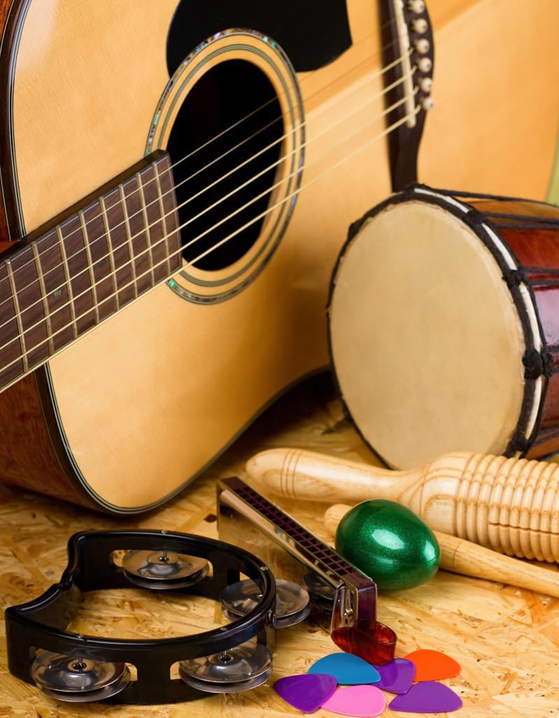 27 Pack Plastic Percussion Tambourine Hand Tambourine Bells, Mini Percussion Tambourines Bulk Hand Held Percussion Drum Musical Rhythm Instrument for Adults Kids Party Supplies(7 Colors)