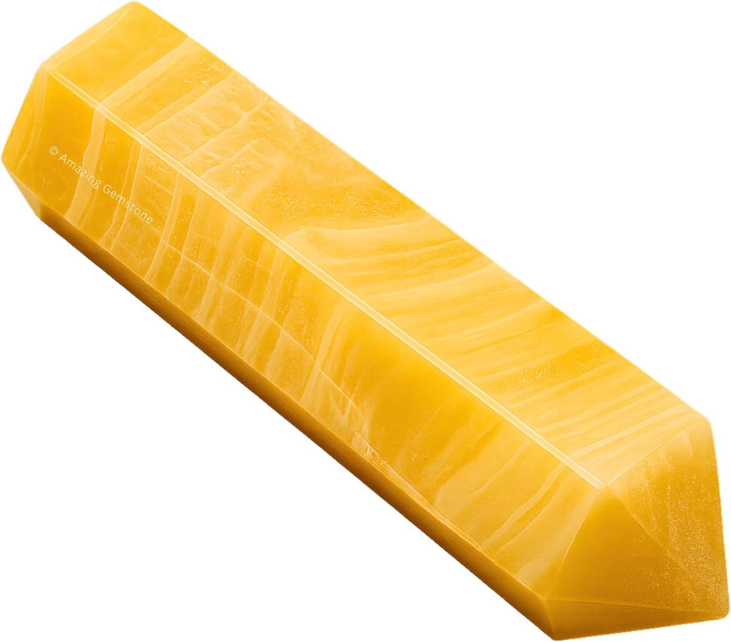 Amazing Gemstone Large Yellow Calcite Crystal Towers ~ Natural Healing Crystal Point Obelisk for Reiki Healing and Crystal Grid (5.5 to 6 INCH)