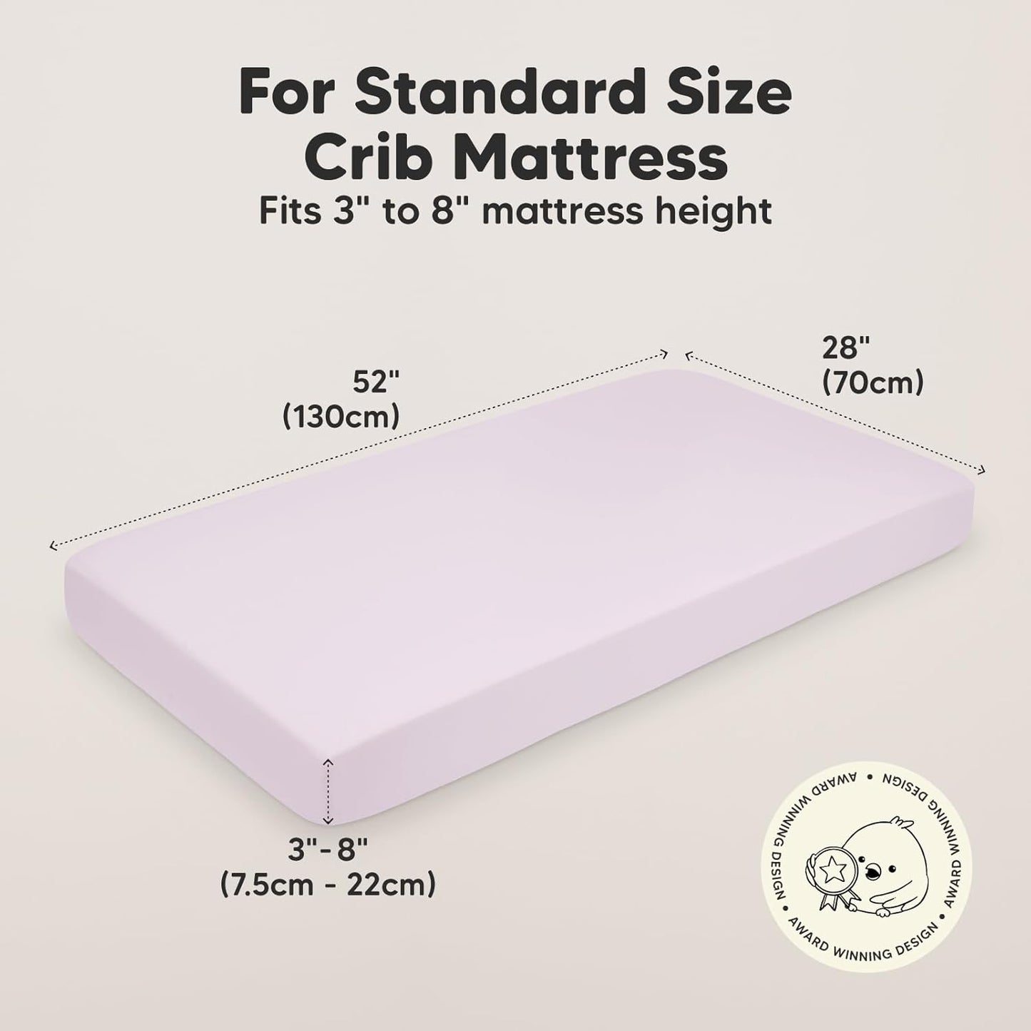 KeaBabies 2-Pack Organic Crib Sheets for Boys, Girls - 52x28 Fitted Crib Mattress Sheet Neutral, Breathable Jersey Cotton Cover for Baby Bed, Toddler Mattress, Soft & Cute Prints (Thistle)