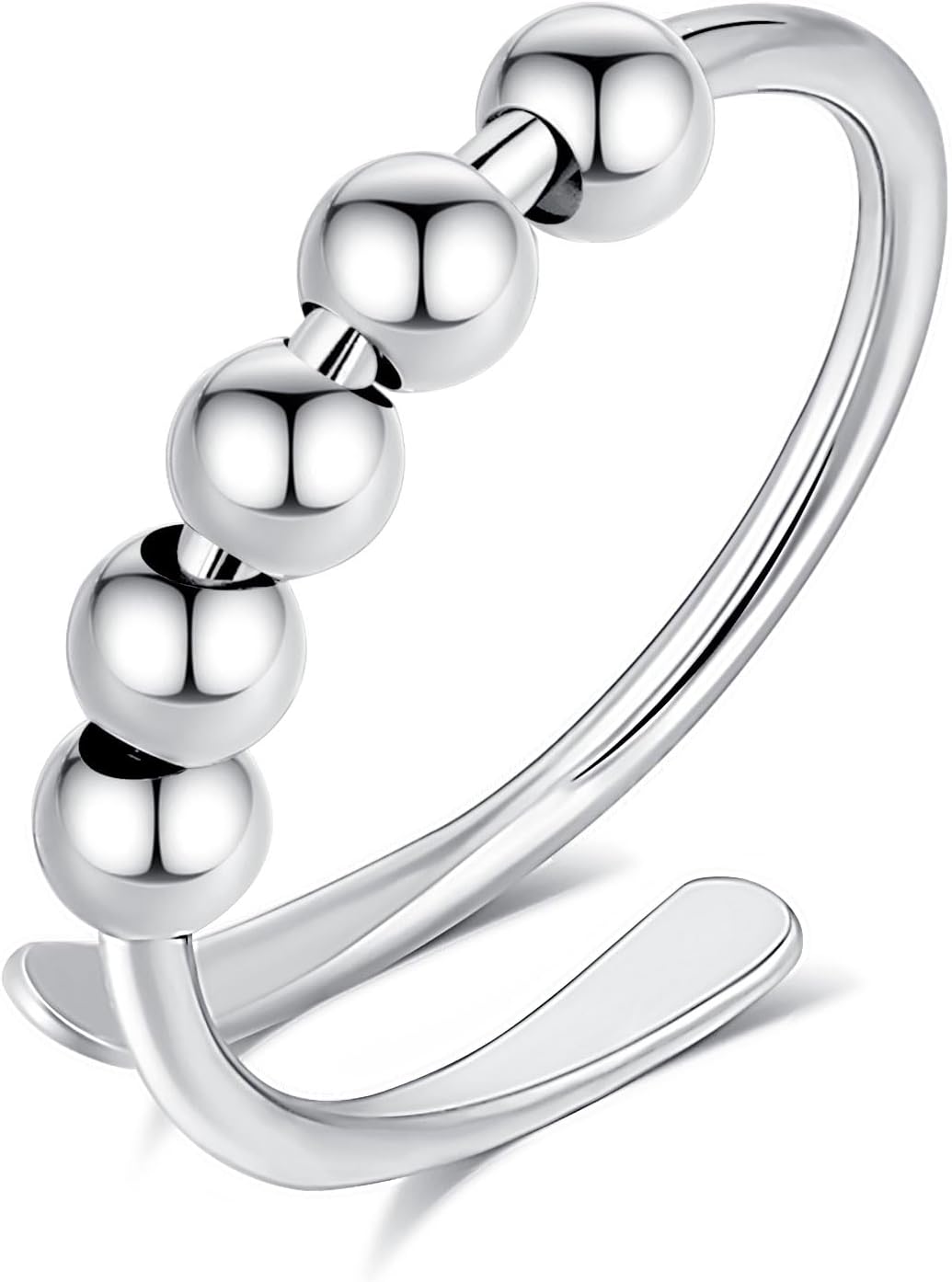 INFUSEU Funny Spinner Fidget Rings for Women Girls Anti Anxiety Stress Worry, Adjustable Size