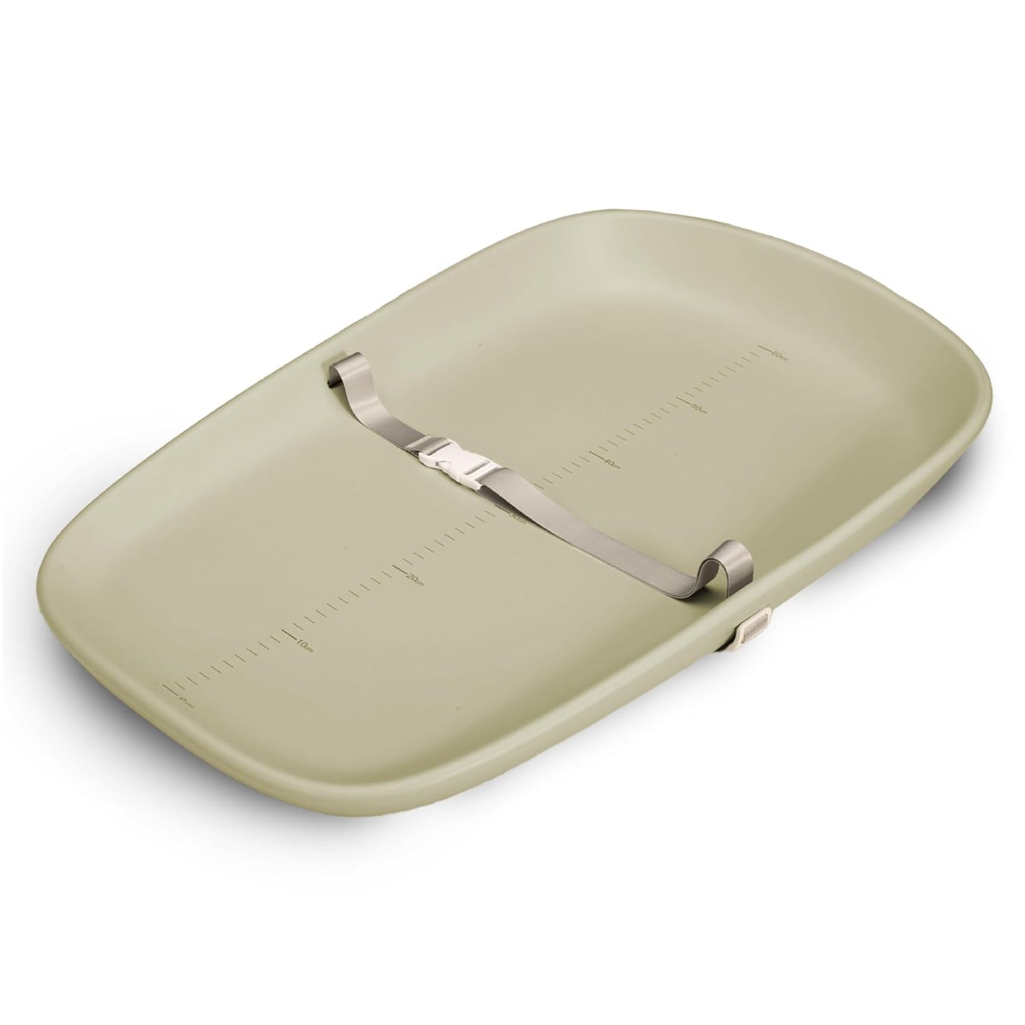 Baby Changing Pad, Soft, Lightweight and Portable, Waterproof and Easy to Clean, Large EVA Cushion for Comfort with Height Scale and Anti Slip Bottom (Oliver Green with Scale)