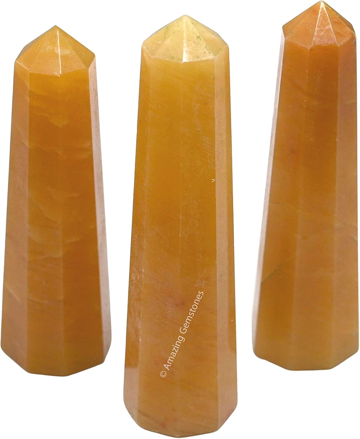 Amazing Gemstone Yellow Aventurine Crystal Towers ~ Natural Healing Crystal Point Obelisk for Reiki Healing and Crystal Grid (2 to 3 INCH)