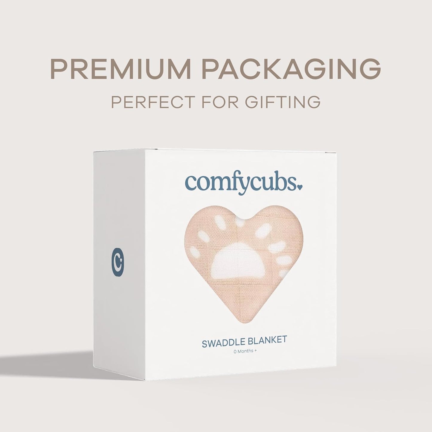 Comfy Cubs Muslin Swaddle Blankets Pack of 1 - 47 x 47 Inch Soft Cotton Baby Blanket Set, Large Multipurpose Wraps for Newborns - Self-Soothing Swaddles for Newborns - Blush Sun