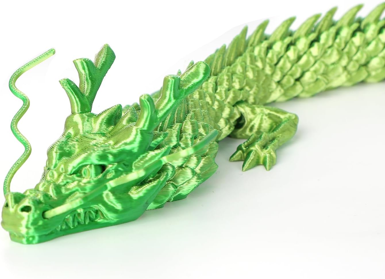 3D Printed Dragon, 17.7 Inch Articulated Dragon, Crystal Dragon, Dragon Fidget Toy, Home Office Decor Executive Desk Toys (YEGN)