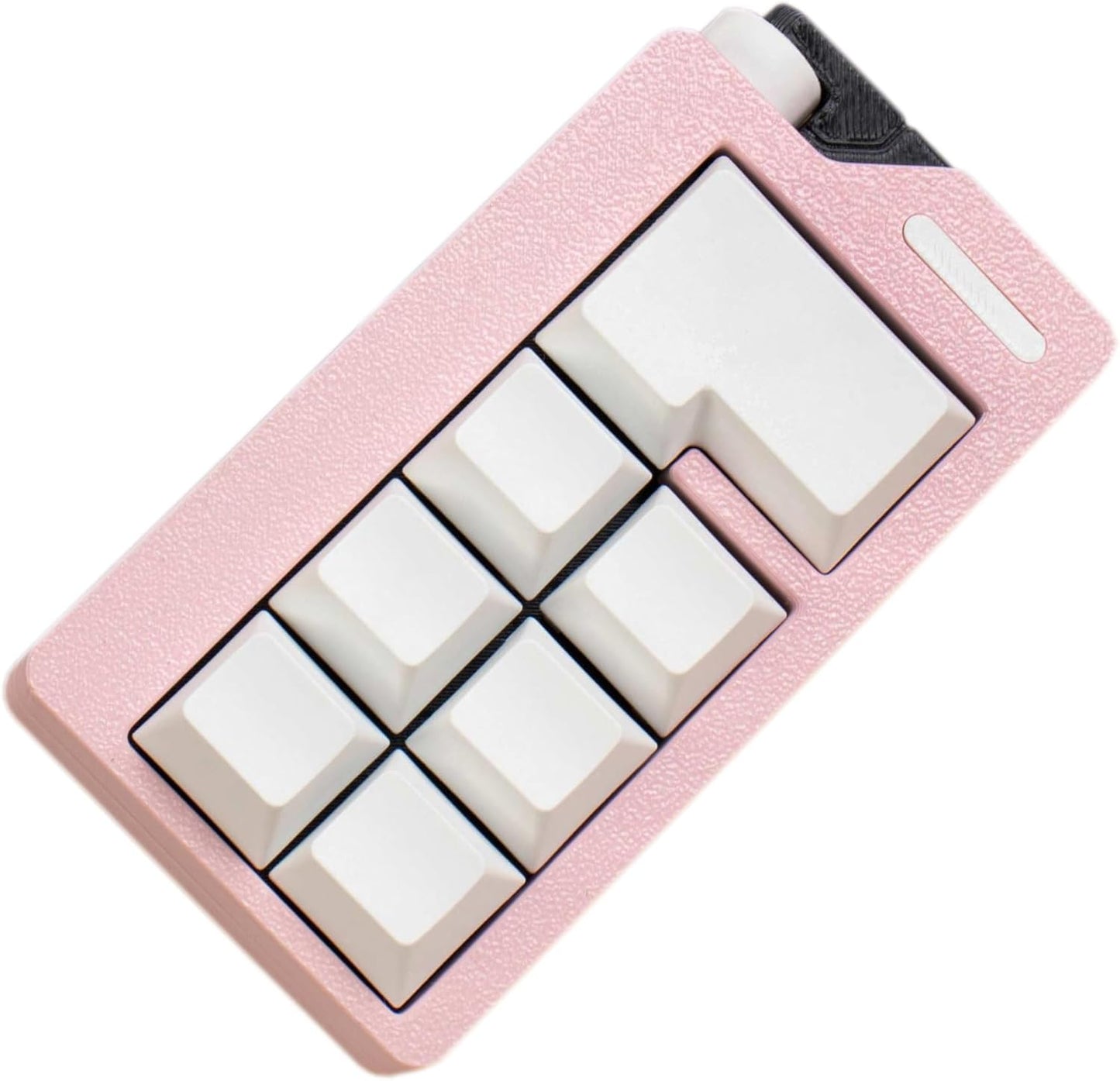 Keyboard Fidget Toys for Adults 3D Printing Keyboard Clicker Fidget Sensory Fun Toys with Keycaps Switch for Anxiety Decompression (Pink)