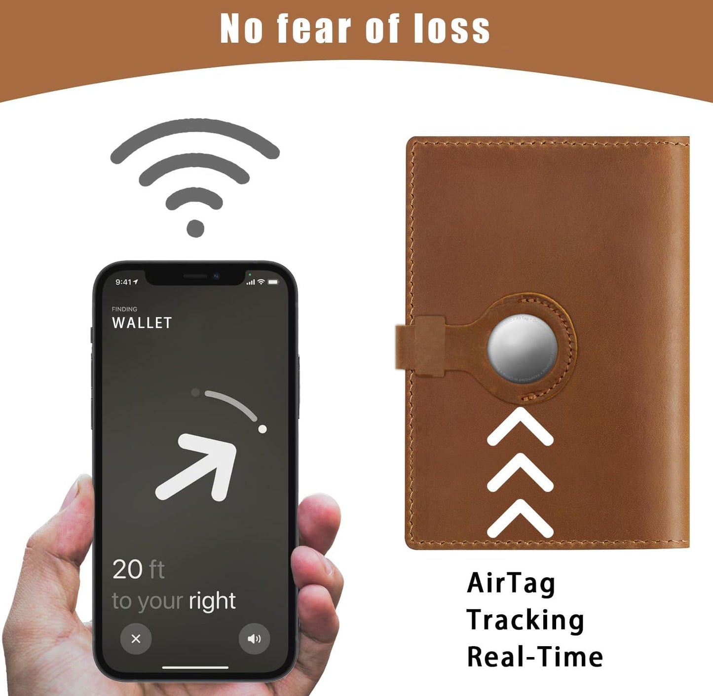 Jack&Chris Genuine Leather Passport Holder For Travel, RFID Blocking Handmade Passport Holder with Card Case Organized & Safe, Quality Travel Essentials for Women and Men for Gifting, Light Brown