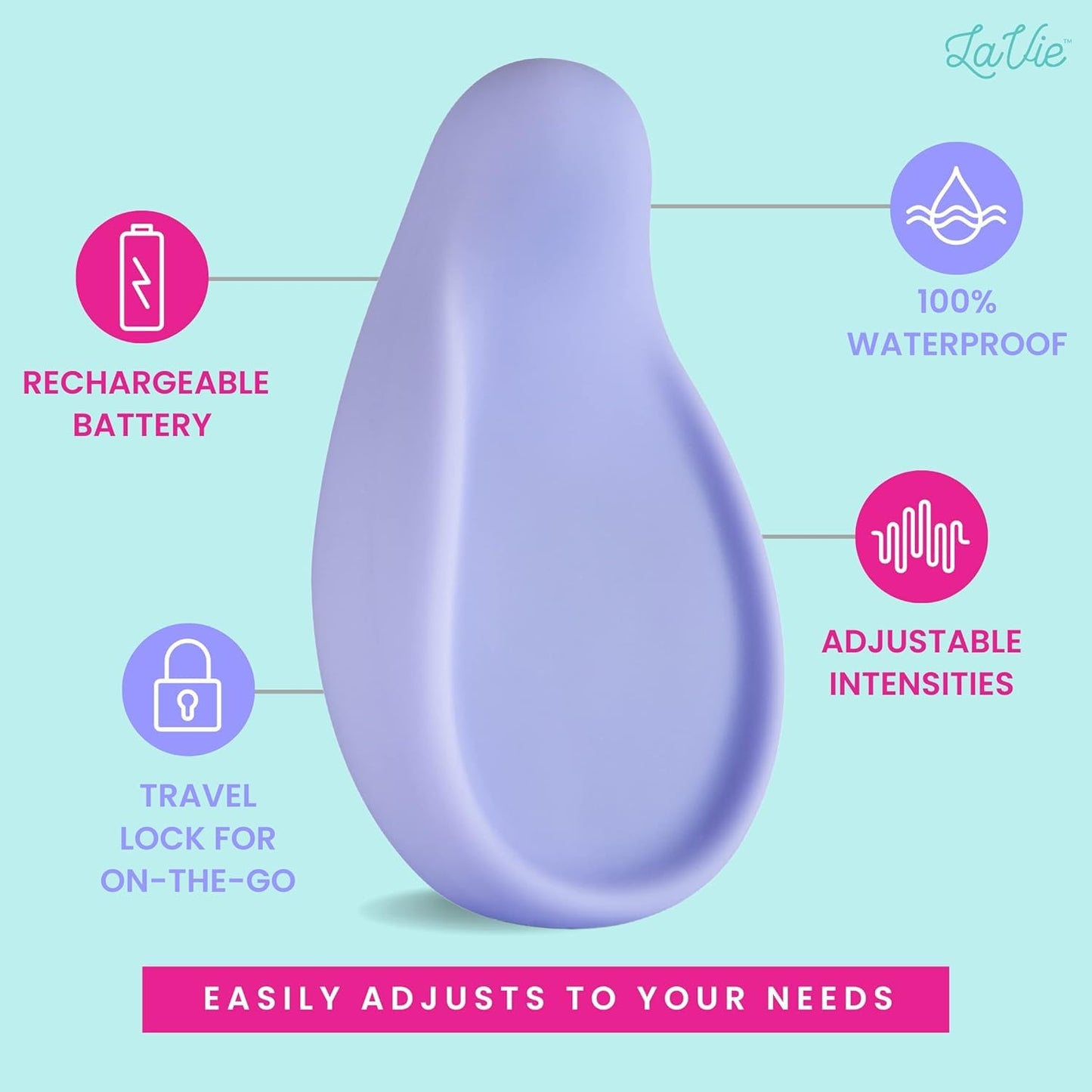 LaVie Warming Lactation Massager 3-in-1 Adjustable Heat + Vibration for Breastfeeding, Nursing, Pumping, Essential Support for Improved Milk Flow