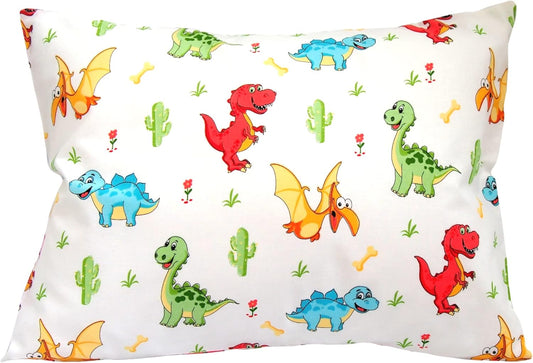 Toddler Pillowcase 13x18 Dinosaur - Cotton Travel Pillowcase Cover, Soft Dinosaur Pillow Cases for Toddler Boys - Multicolored Dinosaurus