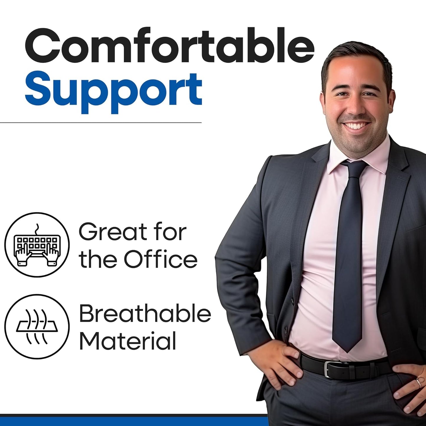 Abdominal Binder Post Surgery Tummy Tuck - Postpartum Belly Band Wrap | Post C Section Belly Binder Recovery | Stomach Compression Hernia Belt For Men or Women After Pregnancy, Hysterectomy S/M