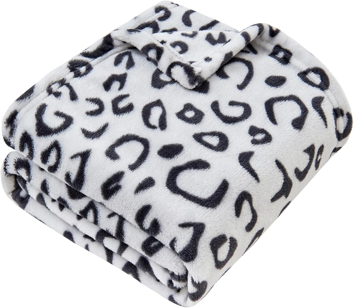 Yurhap Leopard Print Baby Blanket Fleece Baby Blankets for Boys, Ultra Soft Cozy Fluffy Infant Toddler Newborn Receiving Gifts for Crib Stroller, 30x40 Inch, Grey