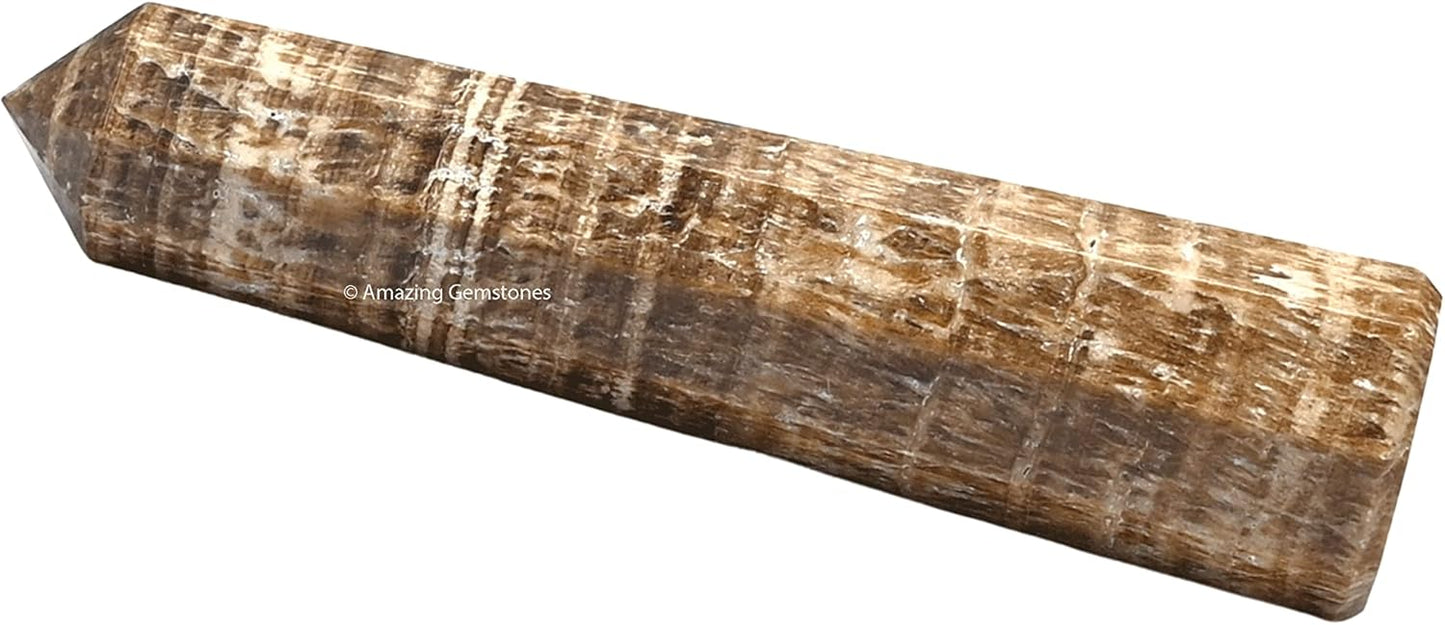 Amazing Gemstone Aragonite Crystal Towers ~ Natural Healing Crystal Point Obelisk for Reiki Healing and Crystal Grid (3- Inch)