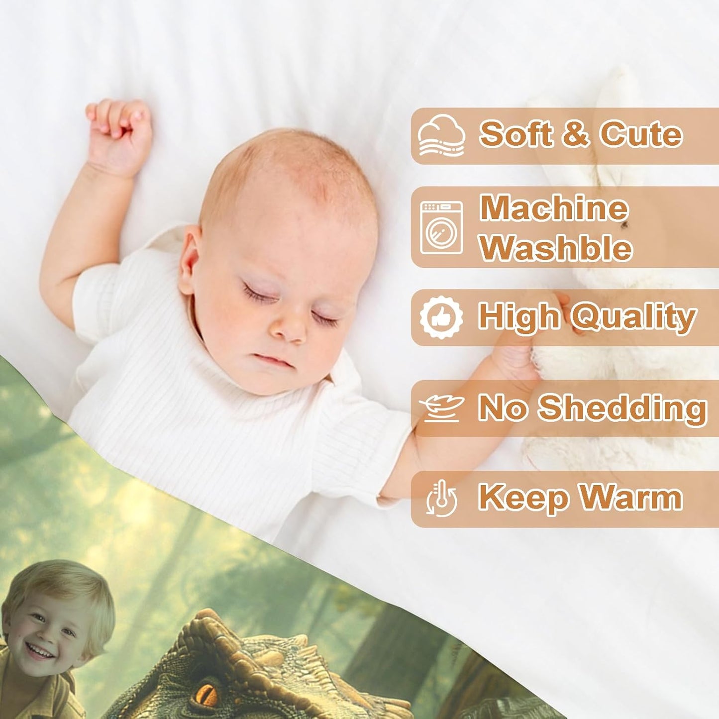 Ship Next Day, Personalized Baby Blanket – Printed in USA, Custom Baby Blanket for Boys & Girls, Baby Blanket with Name, Baby Shower, Easter, Christmas, Birthday Newborn & Toddler Gifts, Baby Gifts