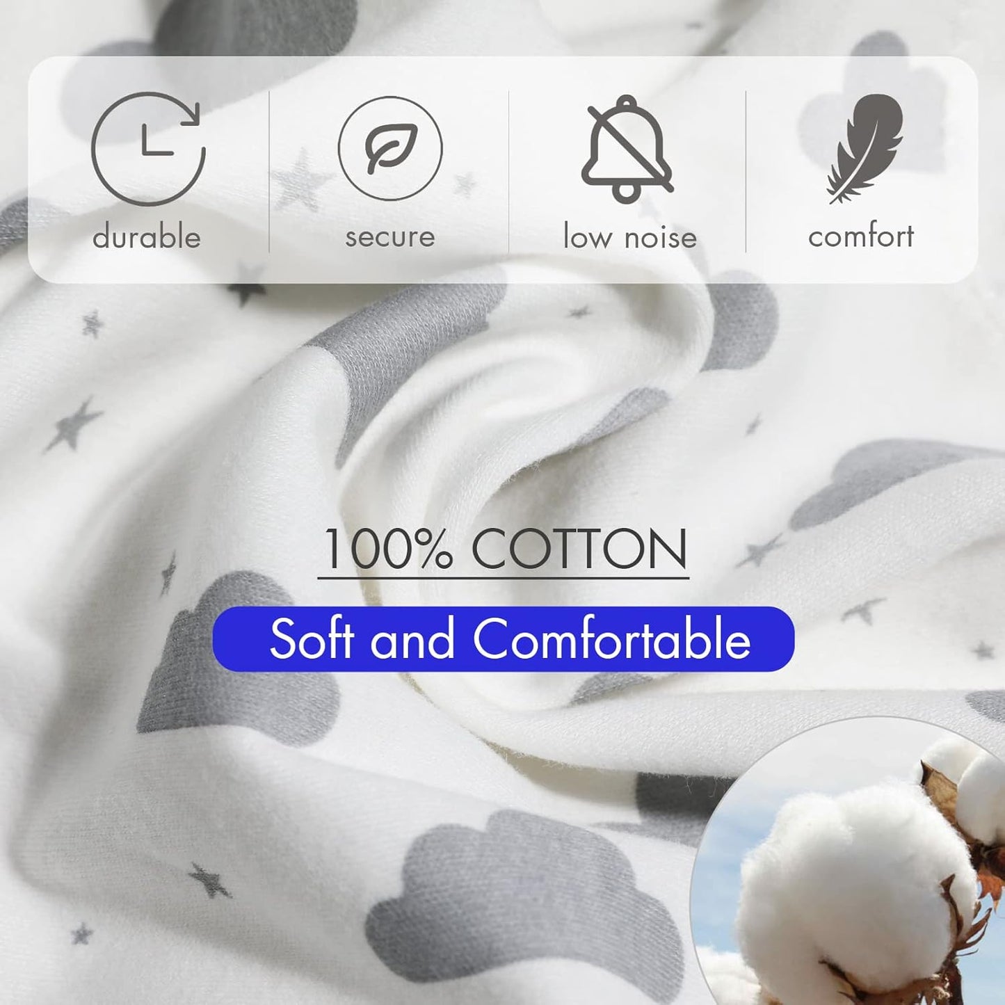 Soarwg Kids Baby Swaddle, Swaddle Blanket, Swaddle Sack, Organic Nursery Swaddling Blankets 0-3 Months, Standard 100 by Oeko-TEX, Adjustable Newborn Swaddle Wrap Infant Sleep Sacks 4 Pack Small