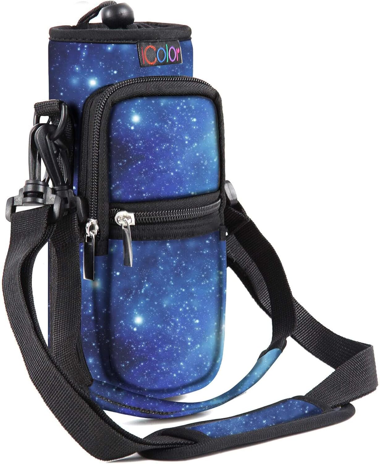 icolor Water Bottle Carrier Bag with Strap 25/32/40 oz Crossbody Bottle Holder with Phone Pocket Sling Sleeve Insulated Neoprene Water Bottle Pouch for Walking Travelling
