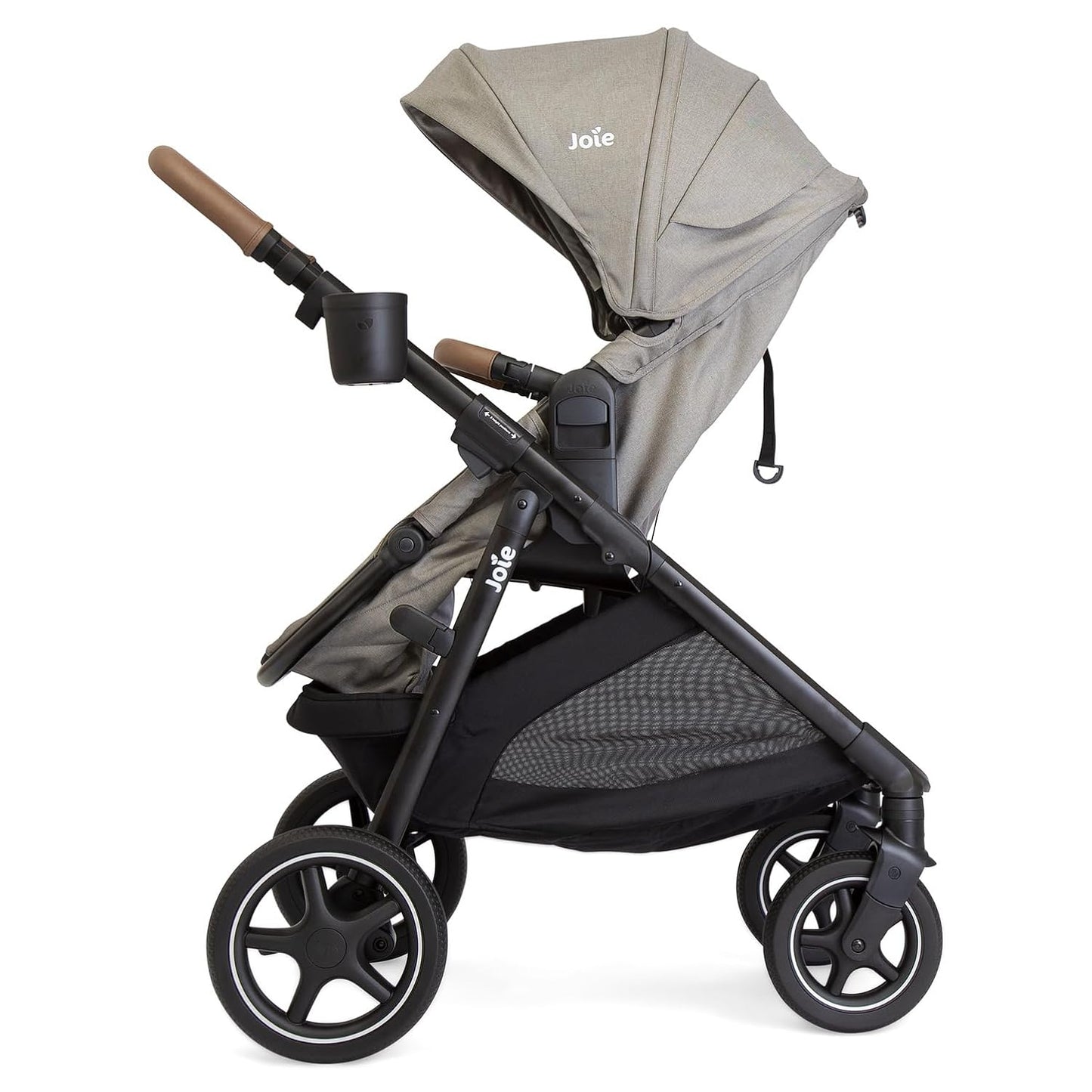 Joie Ginger LX 4-in-1 One-Hand Pramette Stroller - Convertible Pramette & Stroller, Newborn to Toddler (Dove)