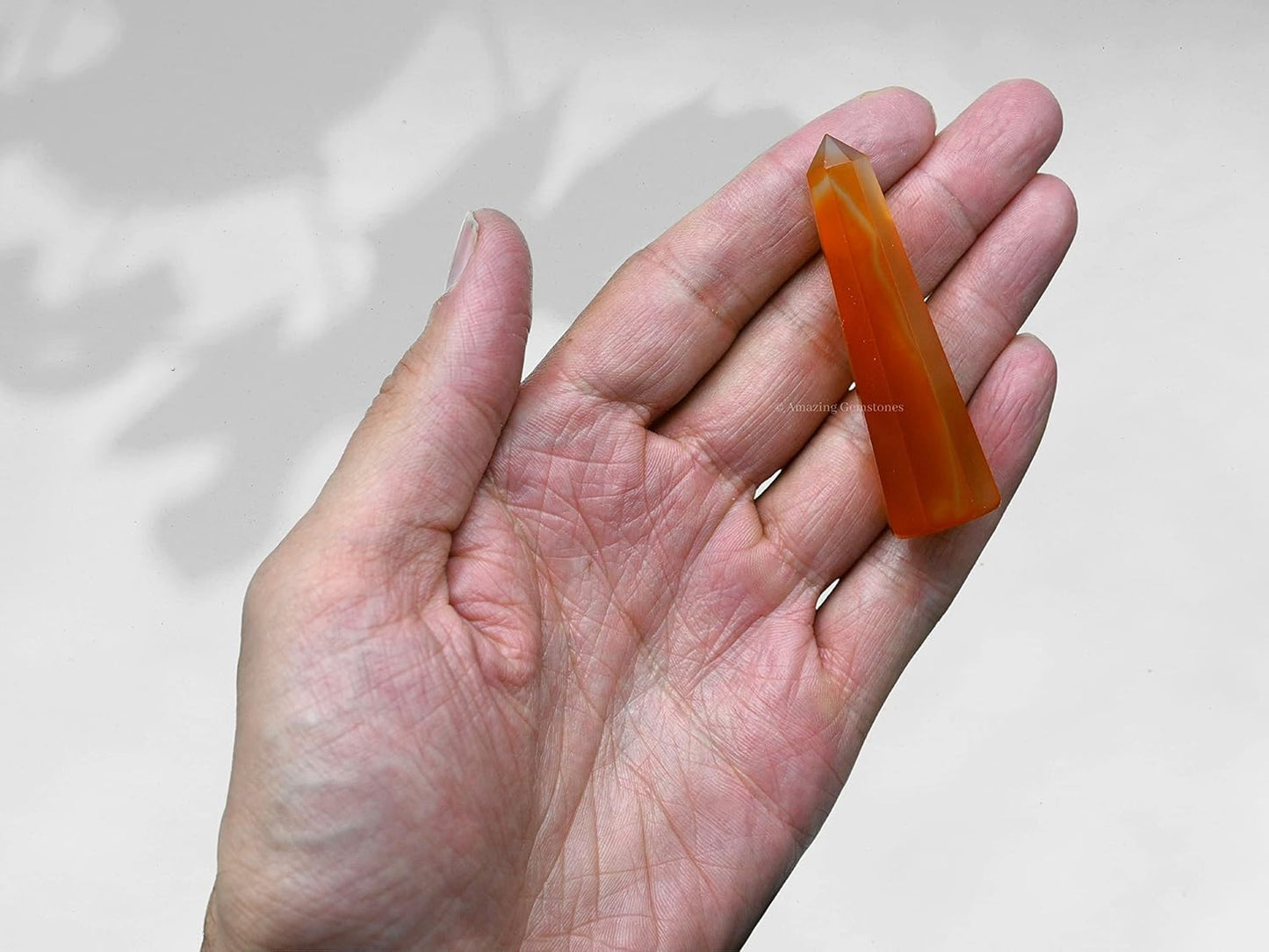 Amazing Gemstone Carnelian Onyx Crystal Towers - Natural Healing Crystal Point Obelisk for Reiki Healing and Crystal Grid (3 Inch)