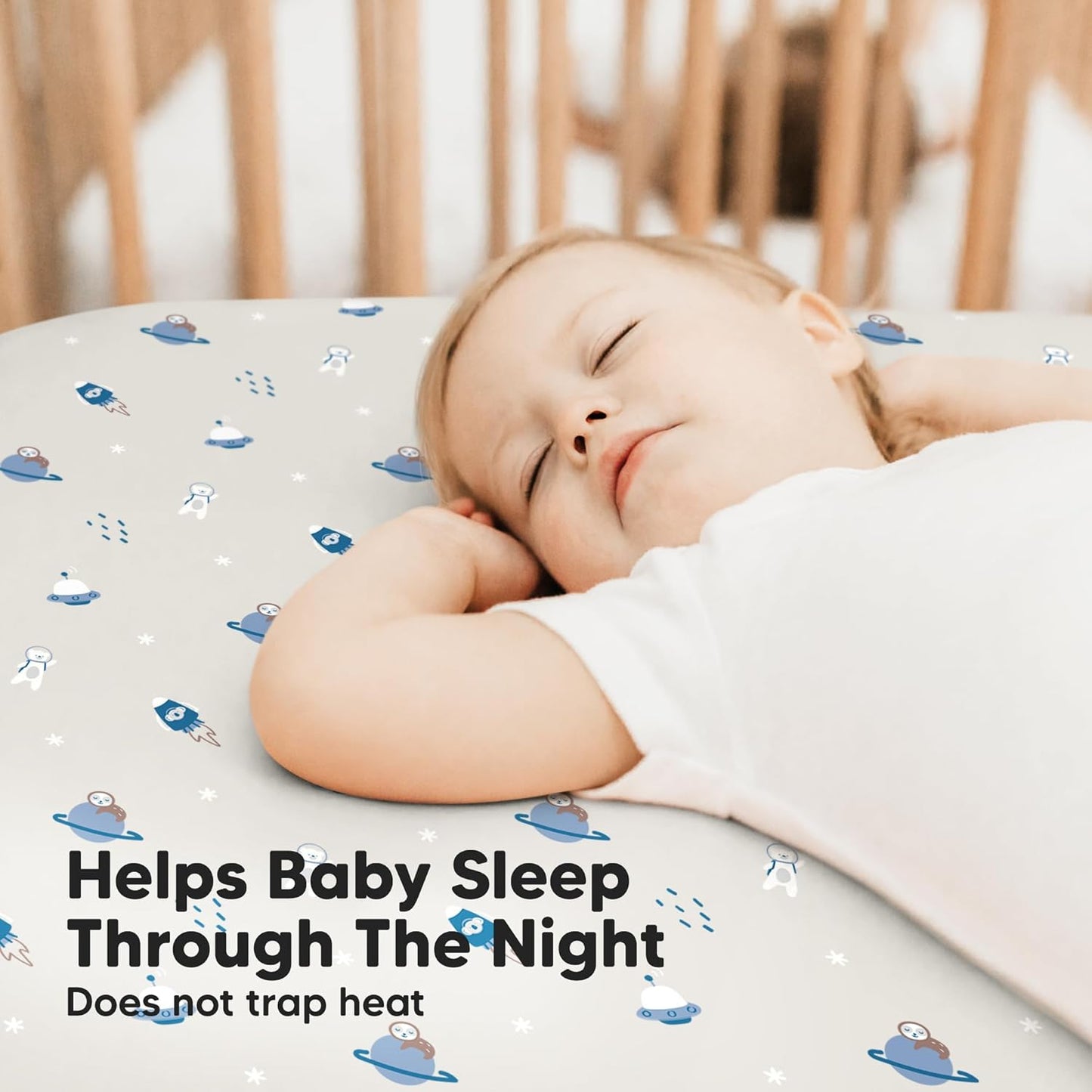 KeaBabies 2-Pack Baby Crib Sheets for Boys, Girls - 52x28 Viscose Derived from Bamboo Toddler Bed Sheets Neutral, Fitted Crib Mattress Cover for Standard Baby Bedding, Soft & Cozy (Cosmo)