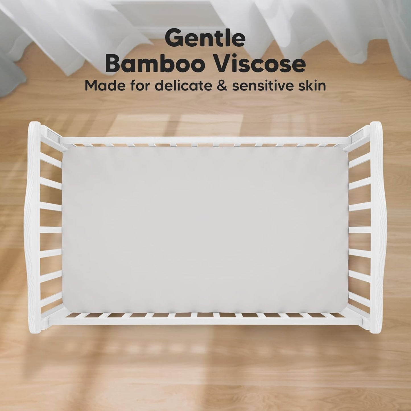 KeaBabies 2-Pack Baby Crib Sheets for Boys, Girls - 52x28 Viscose Derived from Bamboo Toddler Bed Sheets Neutral, Fitted Crib Mattress Cover for Standard Baby Bedding, Soft & Cozy (Sage)