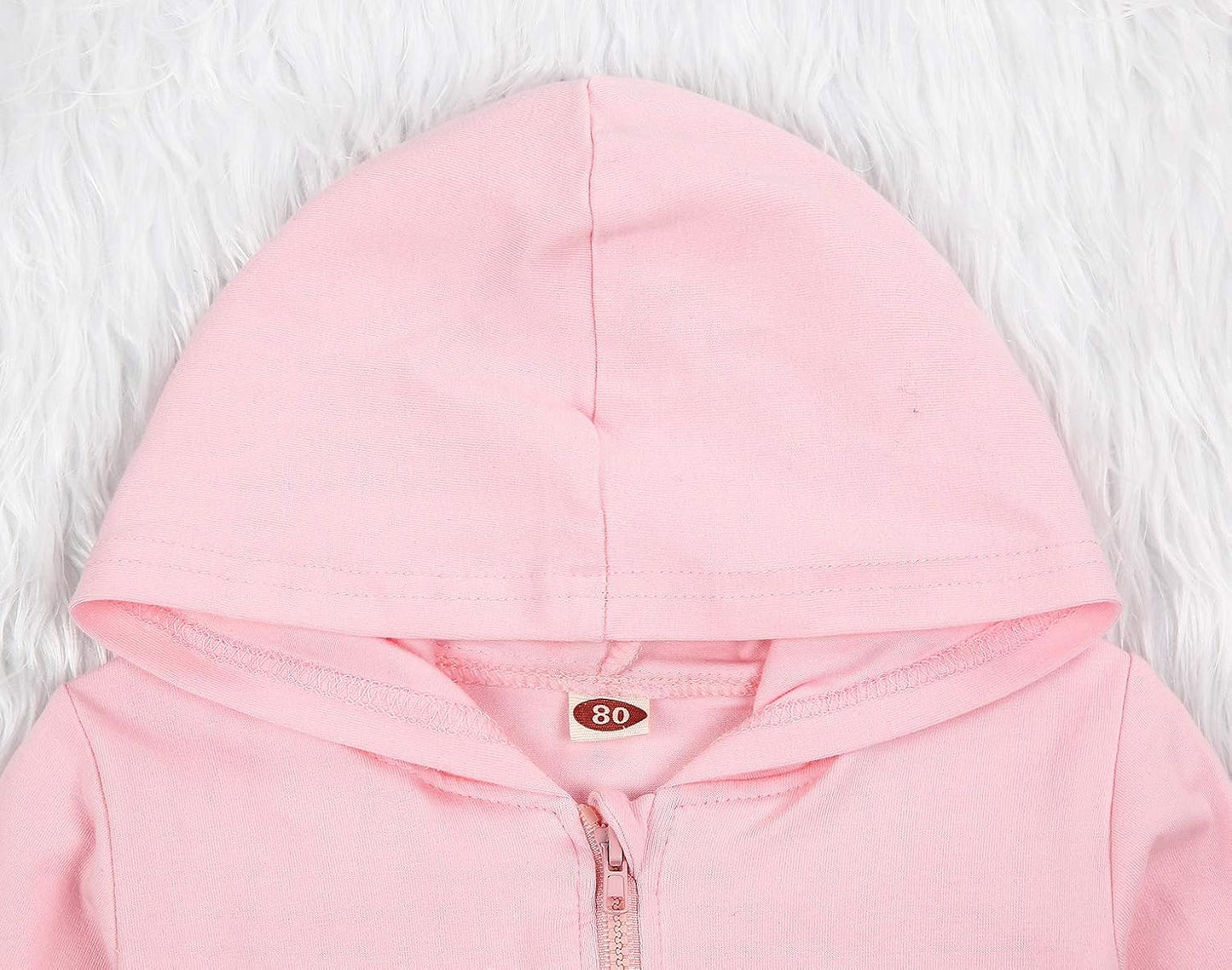 Imcute Baby Zip Up Hoodie, Unisex inflant Toddler Long Sleeve Sweatshirts Lightweight Jacket Hooded Coats Fall Winter Outfits