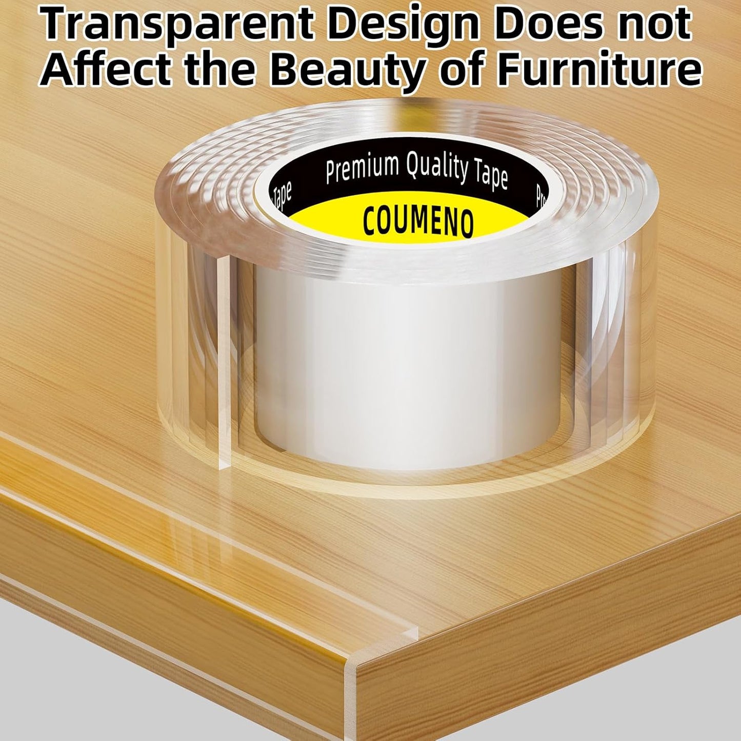 2Pack Clear Edge Protector,Safe Corner Protector, Anti-Sharp Edge Protector, for Furniture, Drawers, Tables, Cabinets 2inX3.28FT