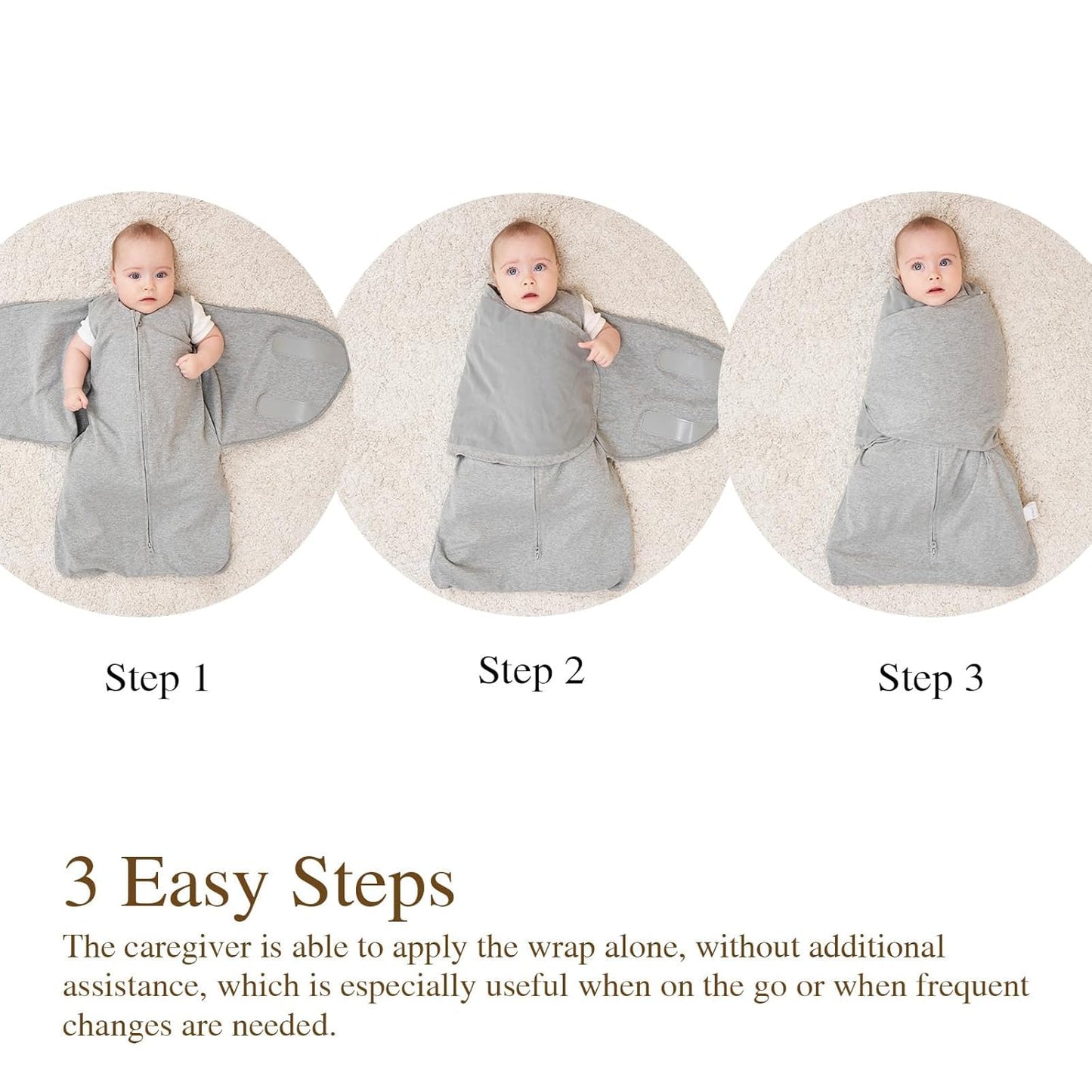 Swaddle-Blanket Baby Girl & Boy Swaddles Newborn Infant Transition 100% Cotton Wrap Blankets, 3-Way Adjustable Wearable Blanket, TOG 1.0 (Hedgehog, 3-6 Month)