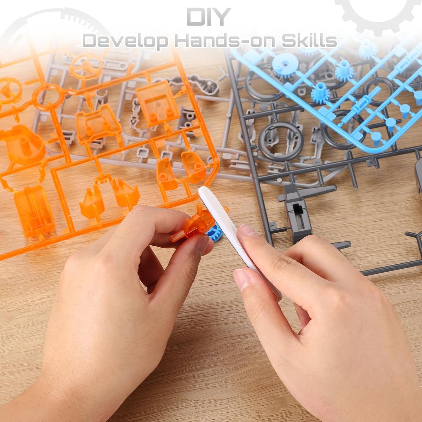 12-in-1 Solar Robot Kit for Kids 8-12, STEM Educational Building Toys with Solar Panel & Battery Power, DIY Science Experiment, Easter Birthday Gifts for Boys Girls 8 9 10 11 12 Years Old-Grey