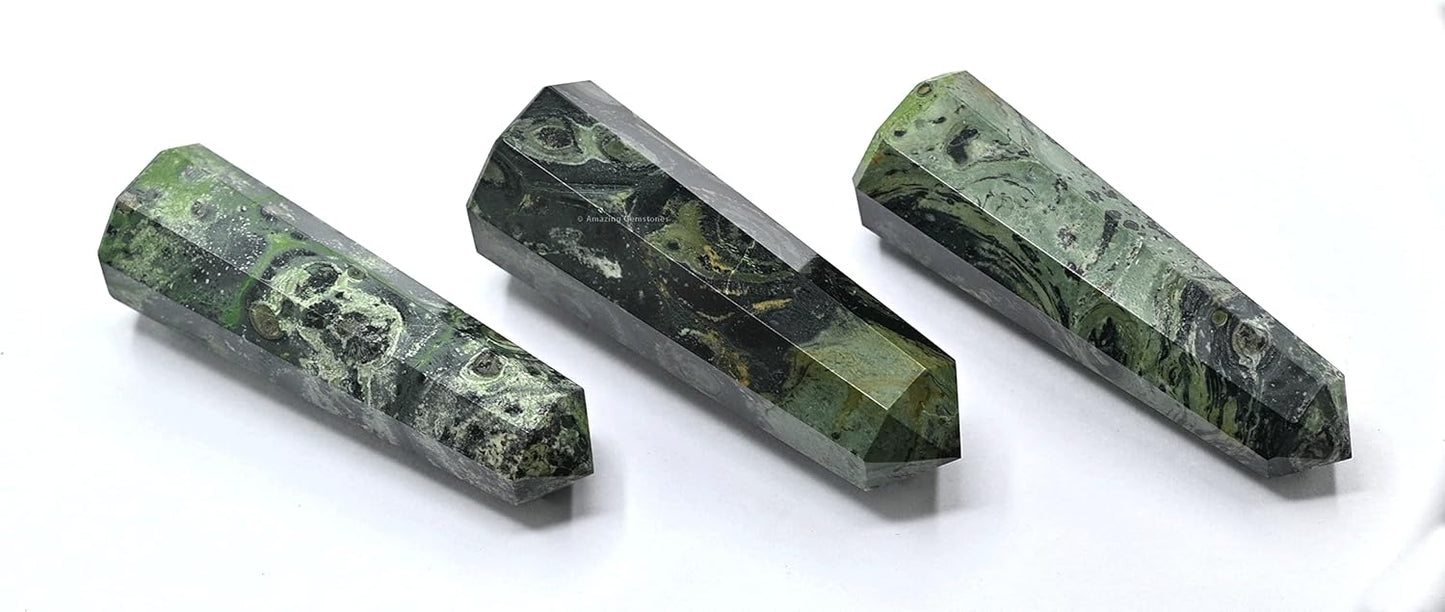 Amazing Gemstone Kambaba Jasper Crystal Towers - Natural Healing Crystal Point Obelisk for Reiki Healing and Crystal Grid (2 Inch to 3 Inch)