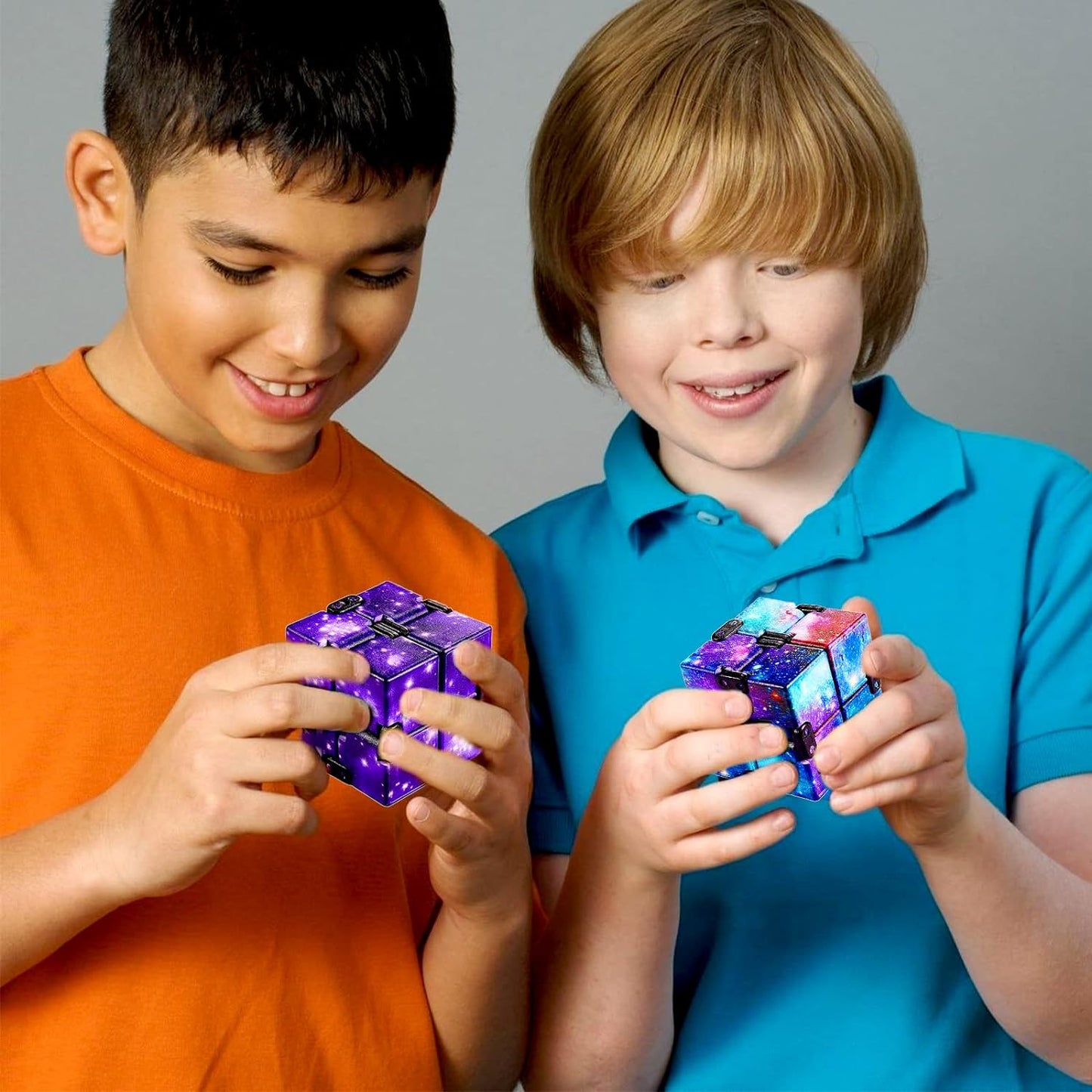 4 Pack Infinity Cube Fidget Toy, Fidgeting Game for Adults, Cool Mini Gadget Best for Stress and Anxiety Relief and Kill Time for ADD/ADHD/OCD B