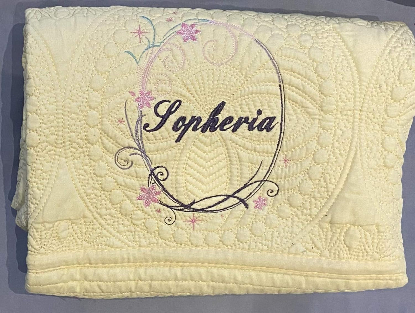 Personalized Baby Blanket Baby Quilt Monogrammed Blankets for Boys and Girls Embroidered Baby Gifts Lily