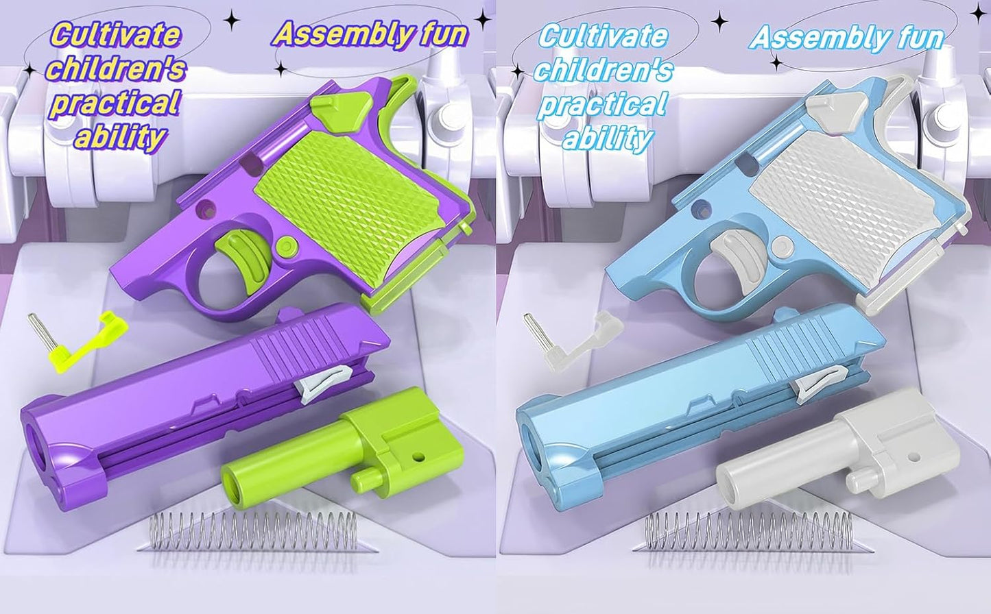 2024 New 1911 Model Radish Fun and Safe Toys,Fidget Toys Suitable for Relieving ADHD and Anxiety,Stress Relief Funny Toys for Adults,The Fun Gift for Adults and Kids (Blue&Purple / 2 PCS Pack)