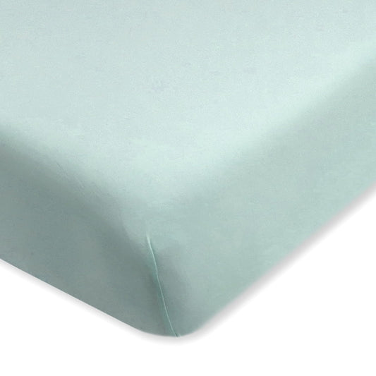HonestBaby Unisex-Baby Fitted Crib Sheets Set Standard Mattress, 100% Organic Cotton Baby Boys, Girls, Neutral, 1 Pack - SAGE, One Size