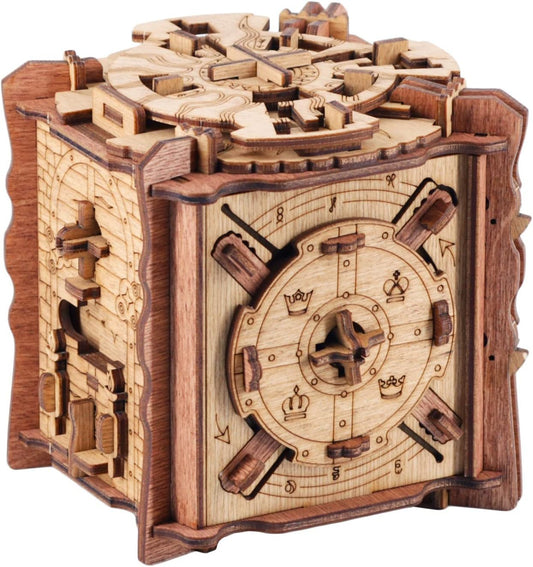 iDventure Cluebox - The Trial of Camelot - Escape Room Game - Puzzle Box - 3D Wooden Puzzle - sequential Puzzle - 3D Puzzles for Adults - Brain Teaser - Birthday Gift Gadget for Men - Money Box