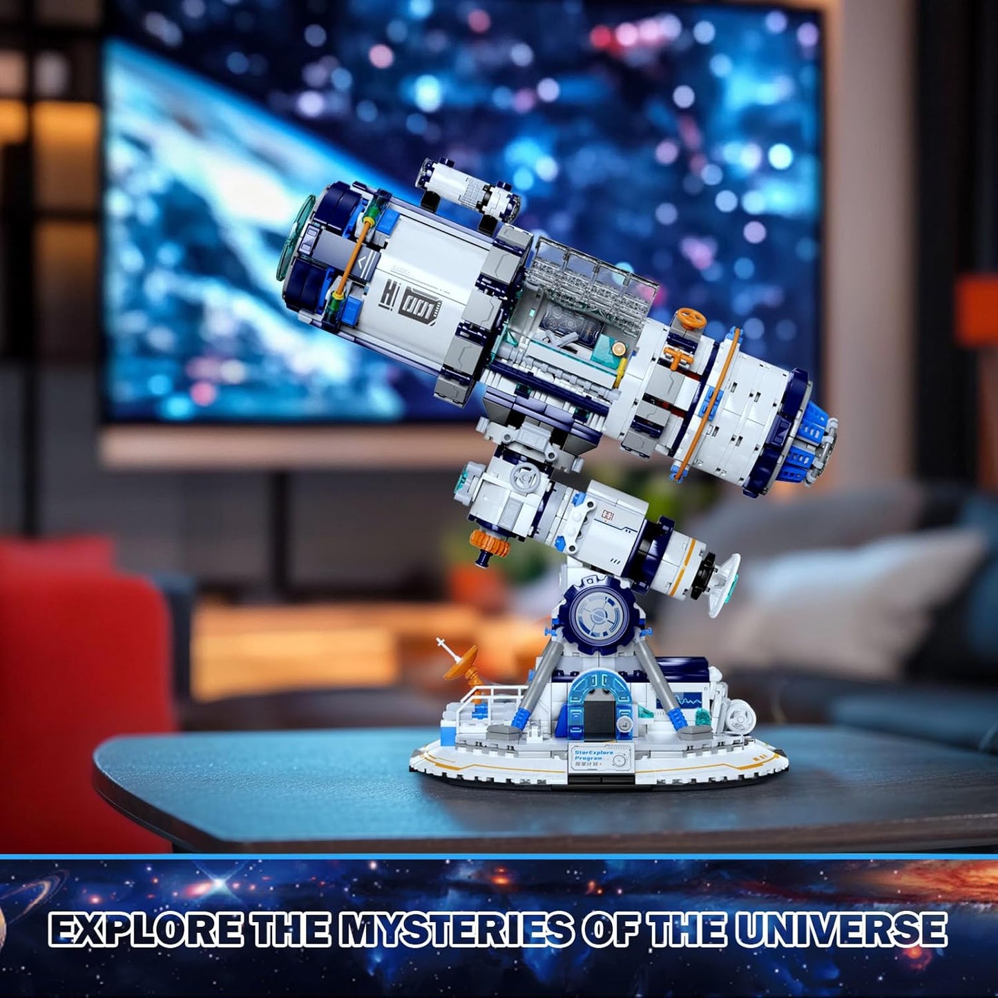 JMBricklayer Space Telescope Building Sets for Adults, Cool Space Planet Building Toys with Lights 70009, Space Exploration Telescope Model Kits for Teens, Ideal Gift for Space Lovers, Kids 8+(995PCS)