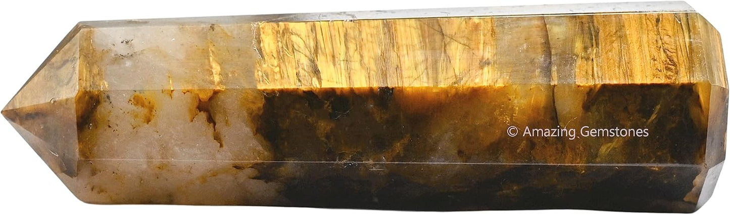 Amazing Gemstone Nellite Crystal Towers ~ Natural Healing Crystal Point Obelisk for Reiki Healing and Crystal Grid (2" to 3" INCH)