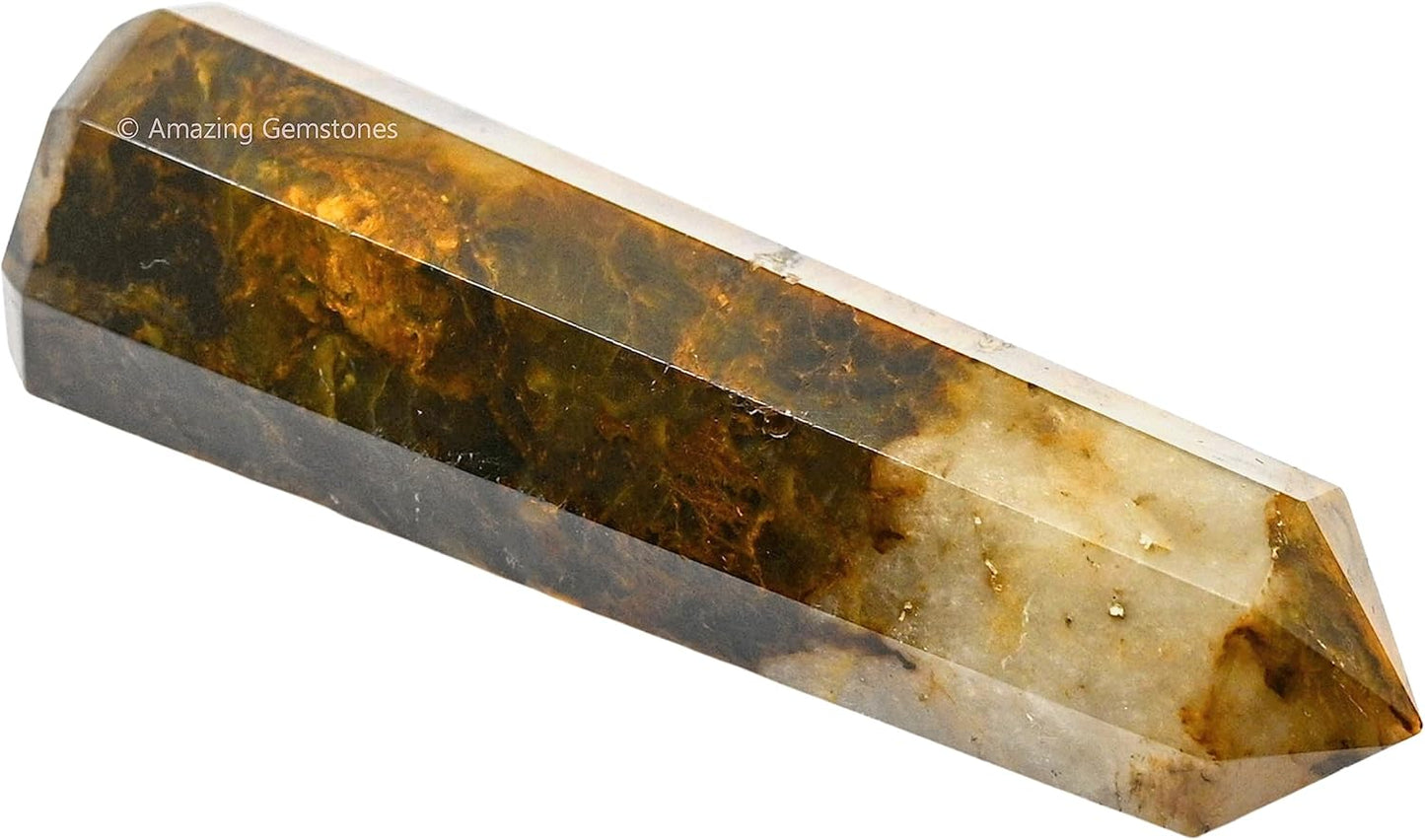 Amazing Gemstone Nellite Crystal Towers ~ Natural Healing Crystal Point Obelisk for Reiki Healing and Crystal Grid (2" to 3" INCH)