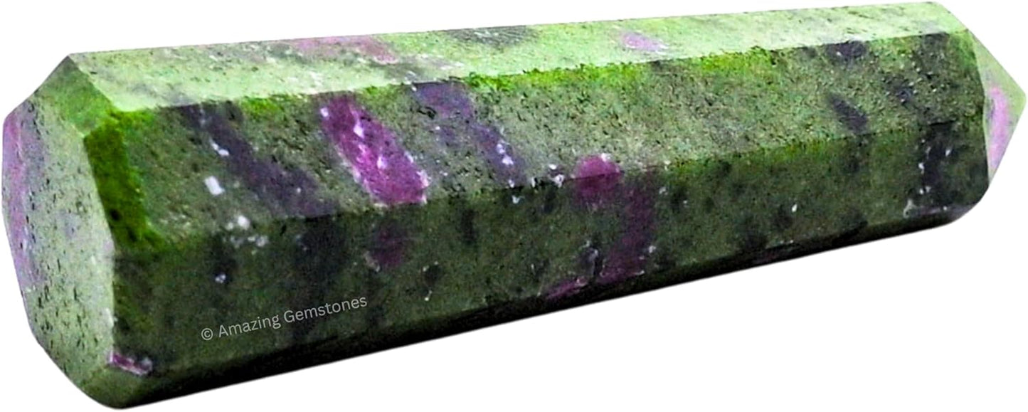 Amazing Gemstone Ruby Zoisite Crystal Towers - Natural Healing Crystal Point Obelisk for Reiki Healing and Crystal Grid (2 Inch to 3 Inch)