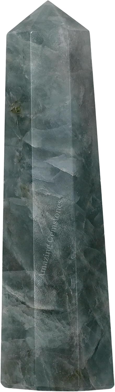 Aquamarine Crystal Towers ~ Natural Healing Crystal Point Obelisk for Reiki Healing and Crystal Grid (3- Inch)