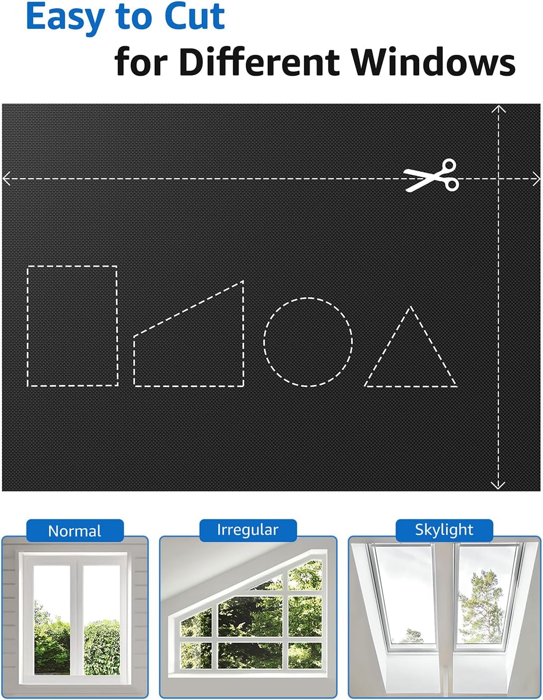 Sumobaby Blackout Curtains for Bedroom Portable 67"x70",No Drill Blackout Shades with Upgraded Hook&Loop Tapes,100% Black Out Window Cover,Thermal Insulated Blinds for Bedroom,Nursery(1 Panel,Black)