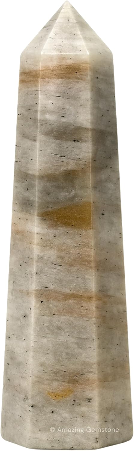 Amazing Gemstone Chrysoberyl Cats Eye Crystal Towers - Natural Healing Crystal Point Obelisk for Reiki Healing and Crystal Grid (2 Inch to 3 Inch)
