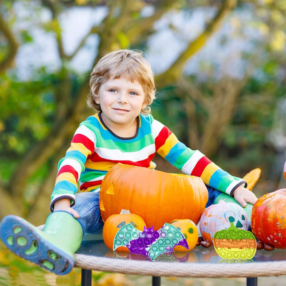 Jofan 3 Pack Halloween Fidget Sensory Pop Toys Packs for Kids Girls Boys Halloween Party Favors Halloween Treat Bags Gifts Stress Relief