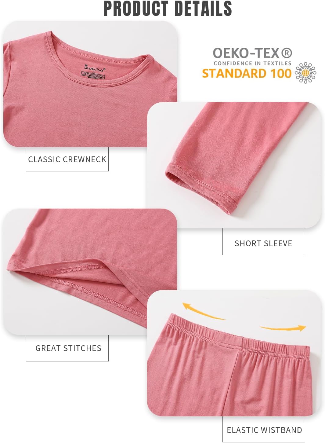 Jimonda Baby Boys Girls Pajama Sets Toddler Sleepwear Cool Jammies 2pcs Viscose from Bamboo PJs 18M-8Y