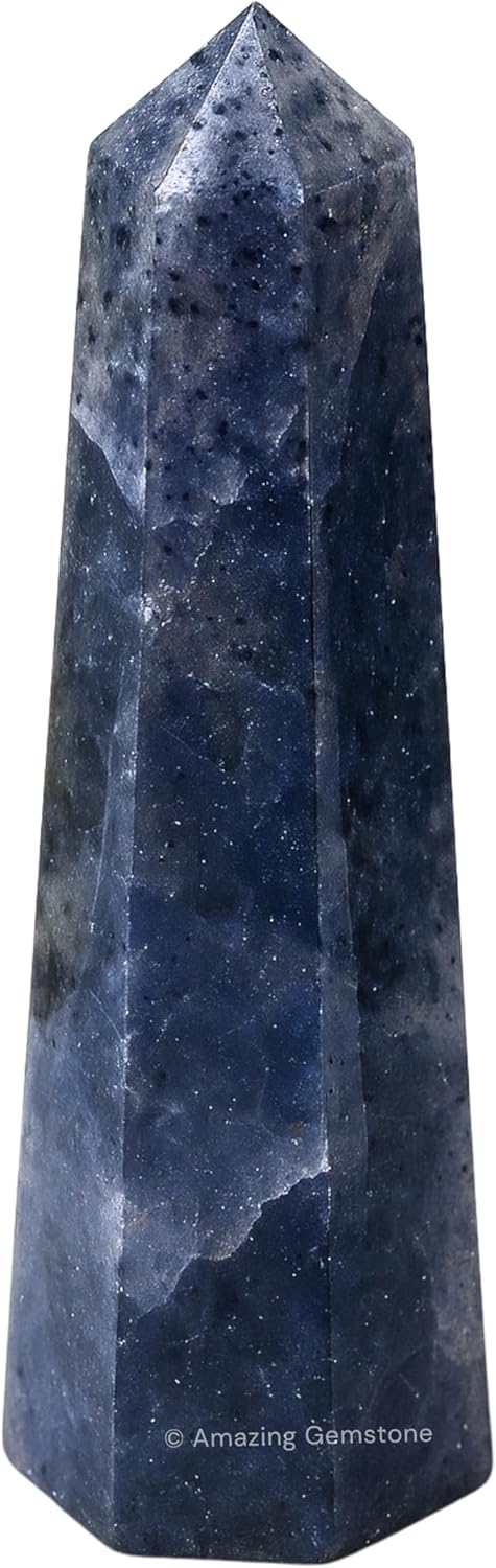 Amazing Gemstone Iolite Crystal Towers - Natural Healing Crystal Point Obelisk for Reiki Healing and Crystal Grid (2 Inch to 3 Inch)