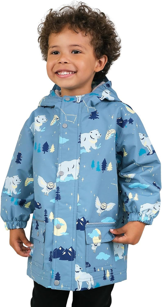 JAN & JUL Waterproof Fleece Lined Rain Jacket, Raincoat for Kids