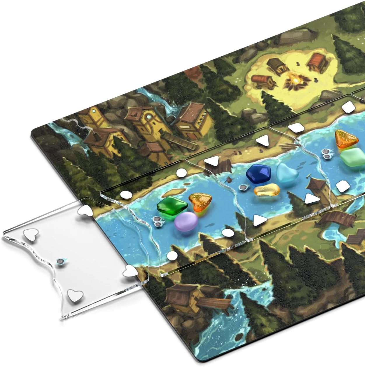 ALLPLAY - River Valley Glassworks Deluxe Edition Board Game for Families and Adults - Cozy Yet Clever Drafting Game - Colorful, Tactile Pieces - Scoring Puzzle - 1 to 5 Players - 20 Minutes