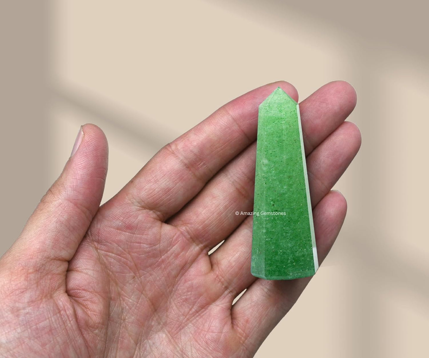 Amazing Gemstone Green Strawberry Quartz Crystal Towers ~ Natural Healing Crystal Point Obelisk for Reiki Healing and Crystal Grid (2 to 3 INCH)