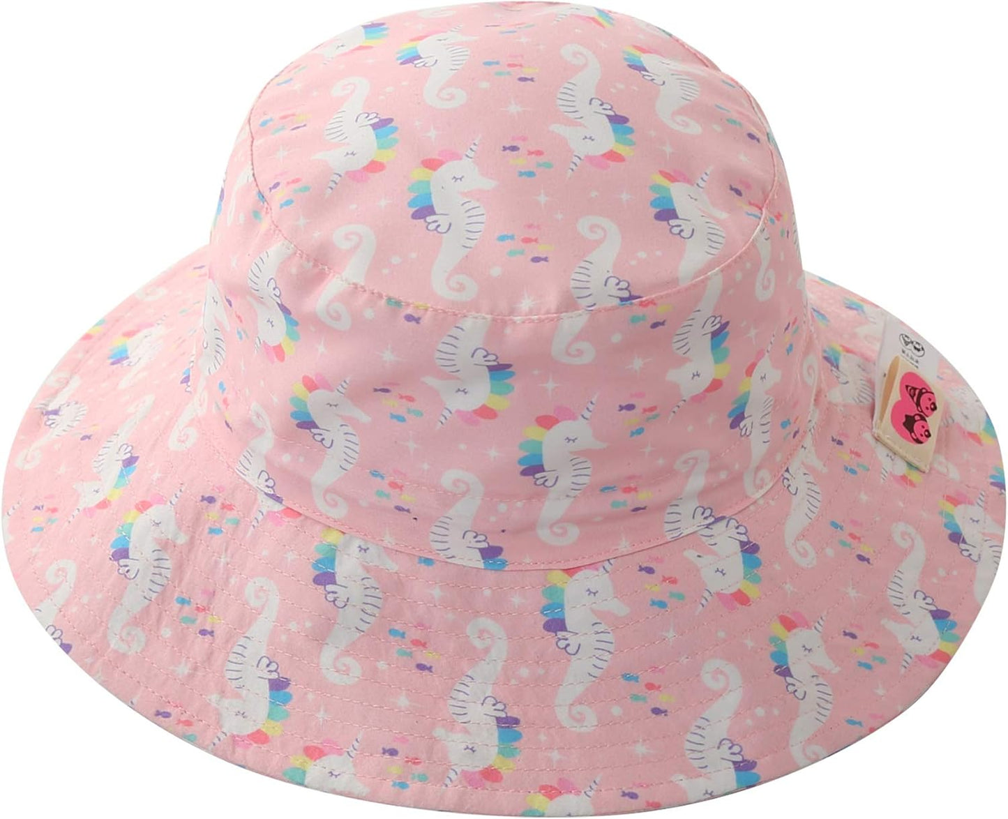 Home Prefer UPF50+ Wide Brim Sun Hat Boys Girls Sun Protection Hat Zoo Beach Swim Safari Bucket Hat for Baby Toddler Kid