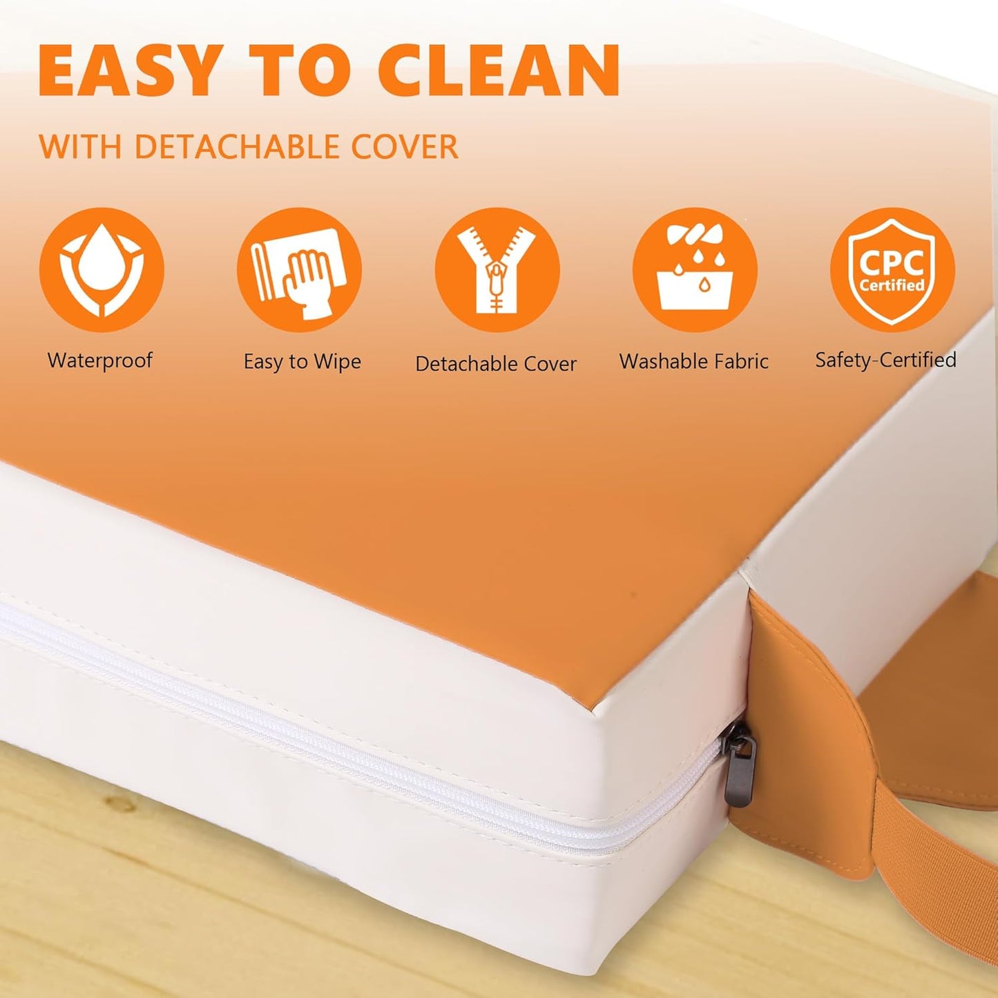 Booster Seat for Kitchen Chair with Adjustable Straps, Toddler Booster Seats for Dining Table Portable for Travel Camping Eating, Booster Cushion for Table for Baby Child Infant Kid Boy Girl