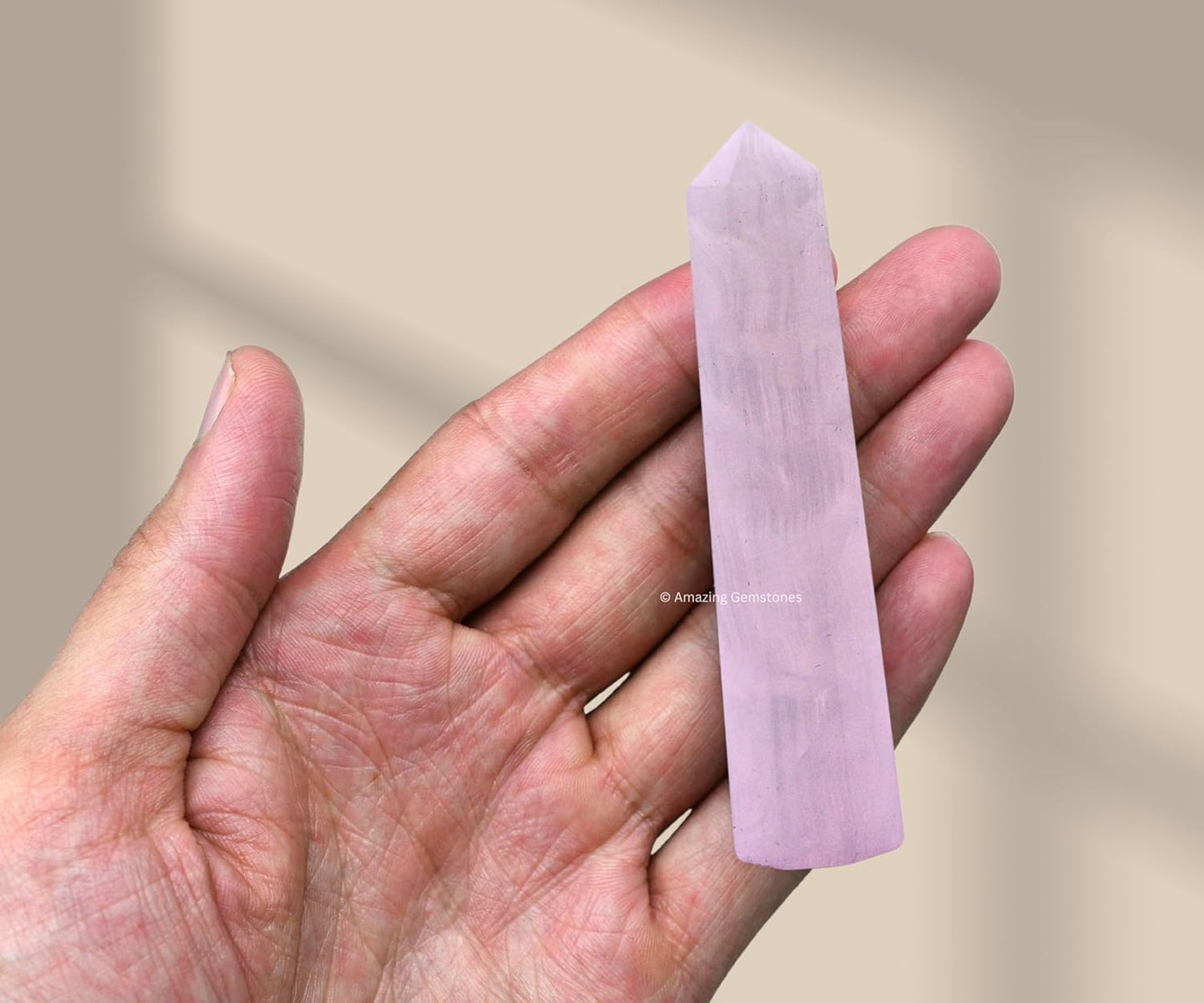 Amazing Gemstone Pink Calcite Crystal Towers ~ Natural Healing Crystal Point Obelisk for Reiki Healing and Crystal Grid (3 to 4 INCH)