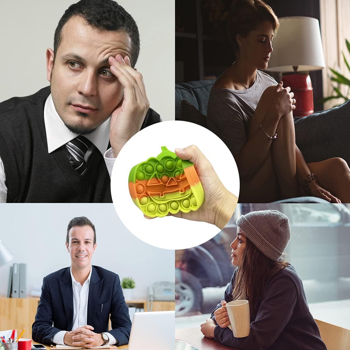 Jofan 3 Pack Halloween Fidget Sensory Pop Toys Packs for Kids Girls Boys Halloween Party Favors Halloween Treat Bags Gifts Stress Relief